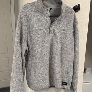 Eddie Bauer Light Gray Fleece Pullover